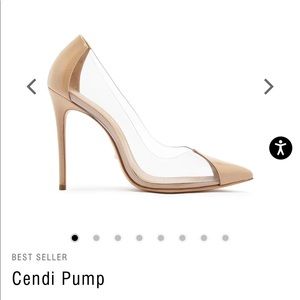 Schutz cendi transparent pointed toe pump